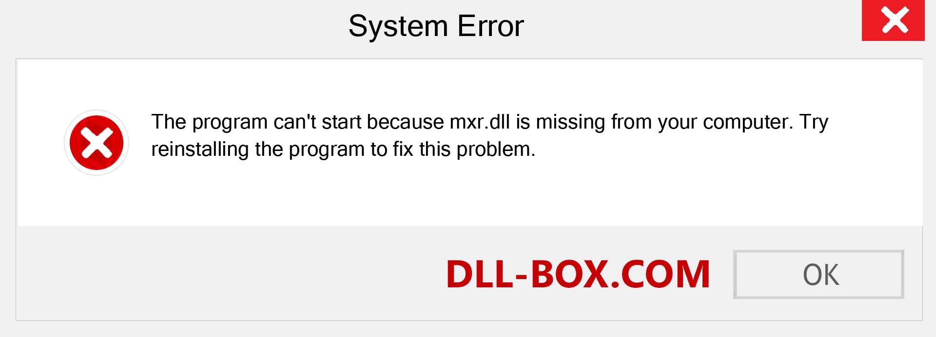  mxr.dll file is missing?. Download for Windows 7, 8, 10 - Fix  mxr dll Missing Error on Windows, photos, images